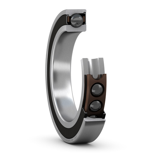 SKF Super-precision universally matchable single row angular contact ball bearing with non-contact seals on both sides