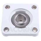 PSF1.7/16CR,  RHP,  Square 4-bolt flanged unit,  White composite and S/S Insert