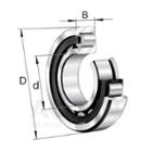 NJ208-E-XL-TVP2,  FAG,  Cylindrical roller bearing. Fixed outer ring - Inner ring slides one way